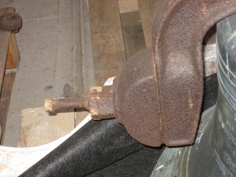 Worn castings in need of repair on 1911 Meneely Bell at Church of St John