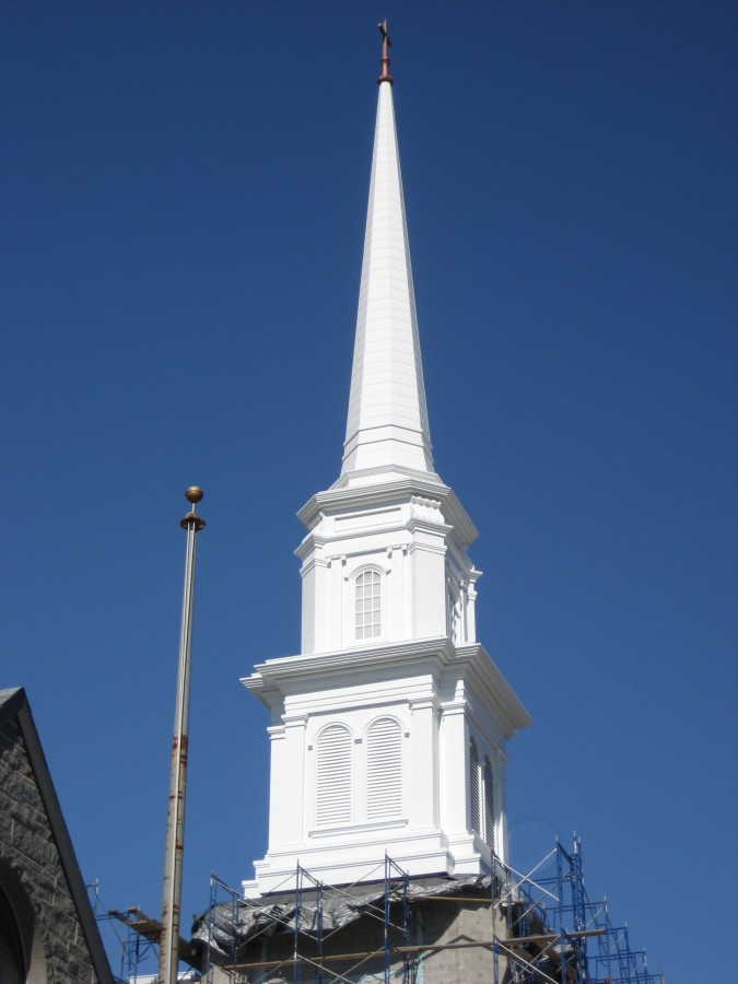 Custom built traditonal steeple 101' tall. Architecturally correct and Maintenace free