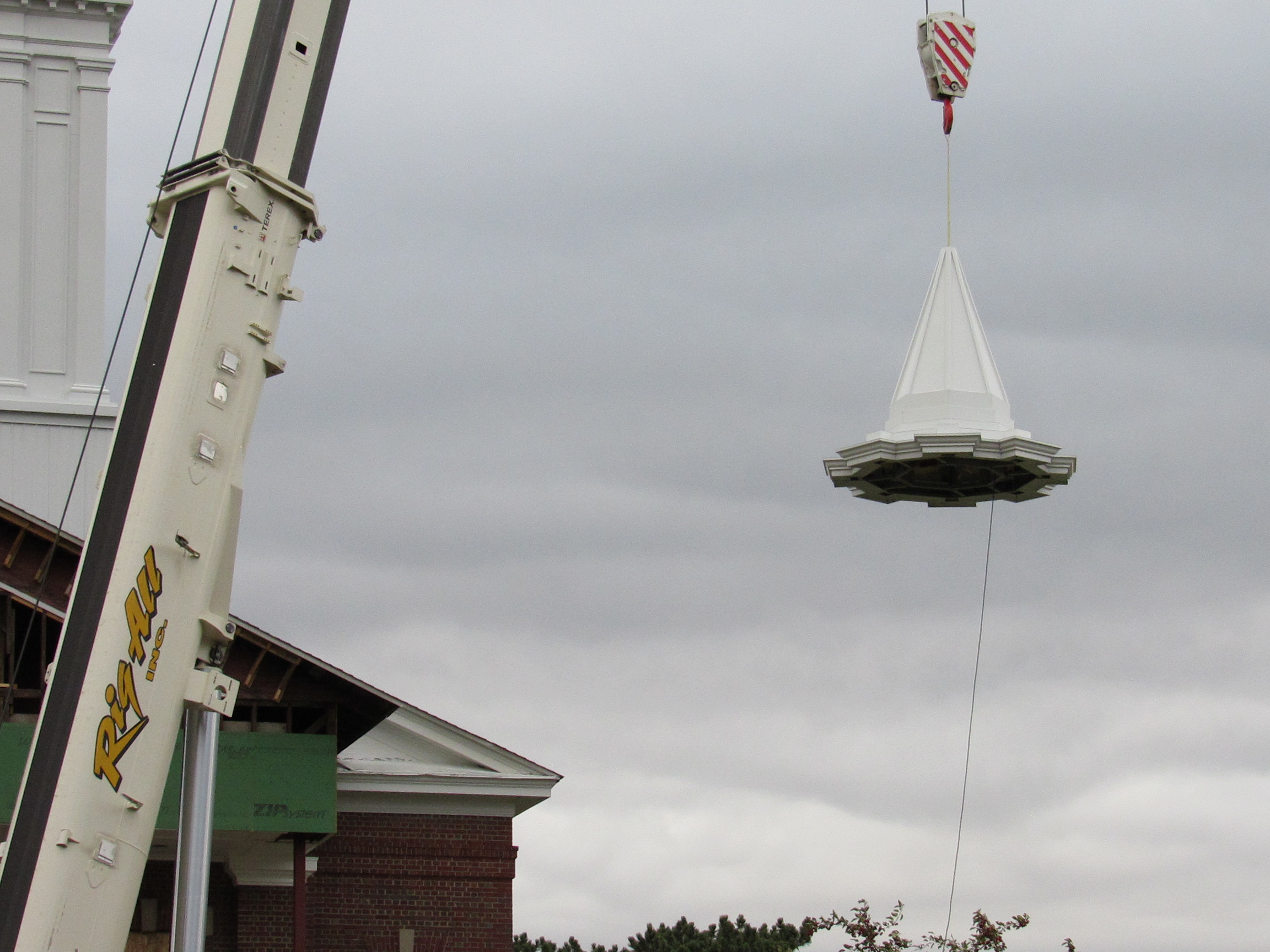 Historic Reproduction Steeple Installed On Tompkins Chapel