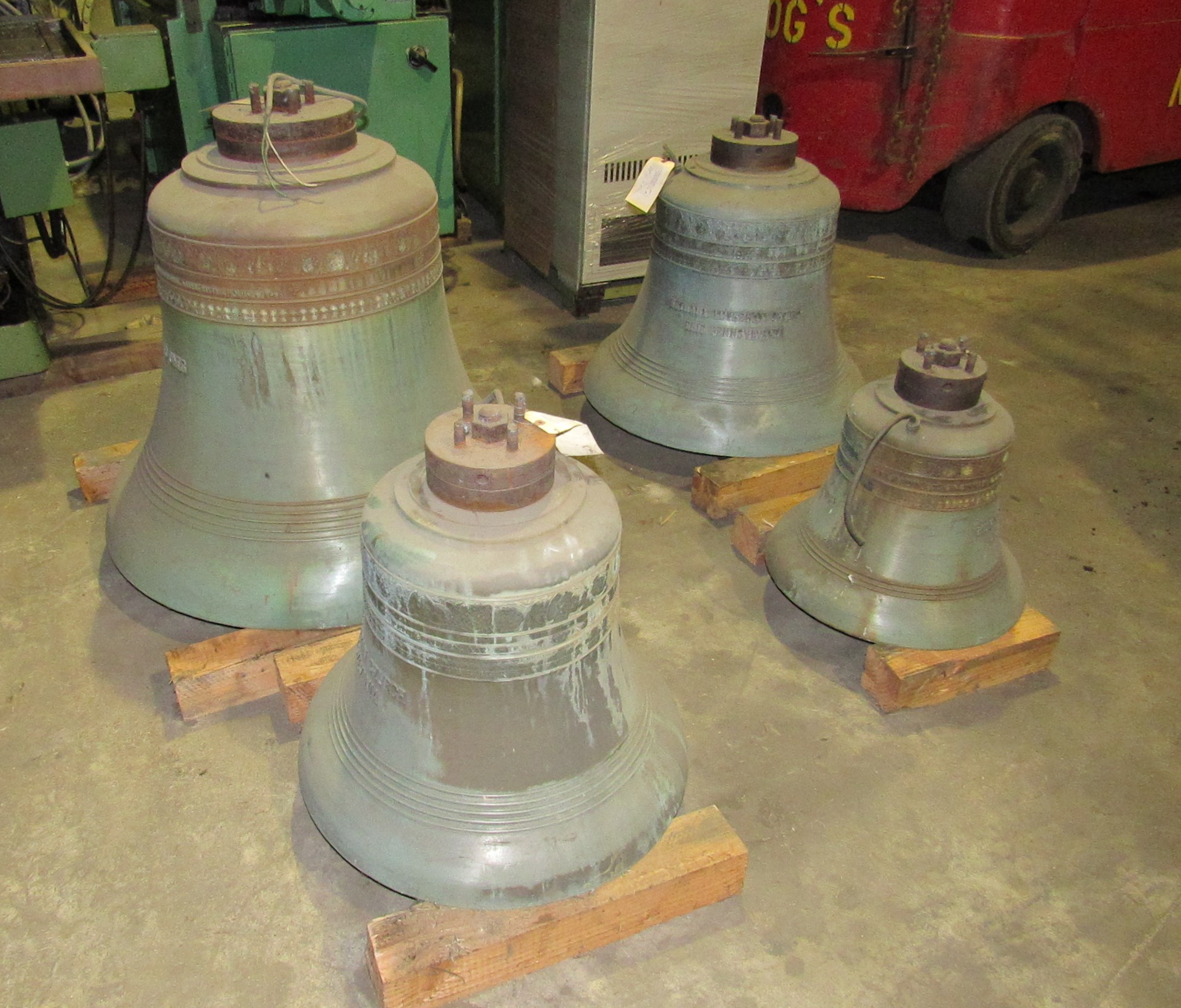 Petit & Fritsen four bell peal, Bronze Bells,bronze four bell peal