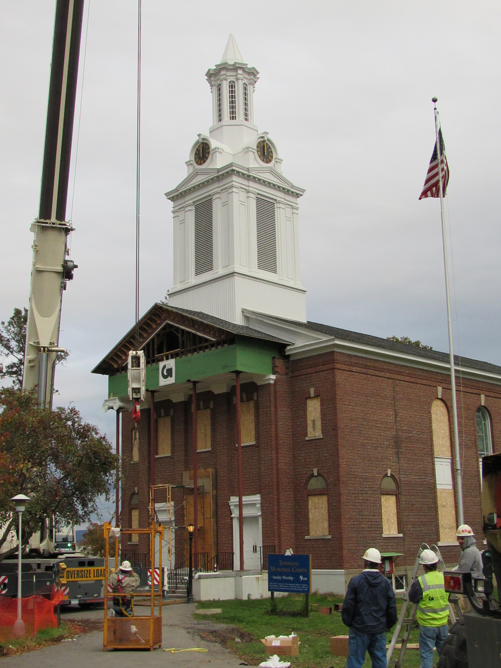 Church Steeple Completion Tompkins Chapel Utica NY